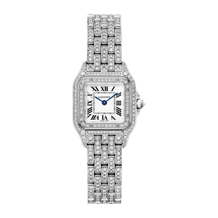 Zegarek Cartier Panthère De Cartier Mały model Mechanizm kwarcowy Rodowana koperta z białego złota HPI01129
