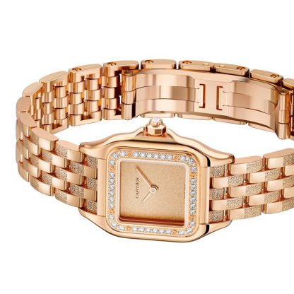 Zegarek Cartier Panthère De Cartier Mały model Mechanizm kwarcowy Różowe złoto WJPN0058 - obrazek 5