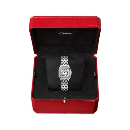 Zegarek Cartier Panthère De Cartier Mały model Mechanizm kwarcowy Stal Diamenty W4PN0007 - obrazek 3