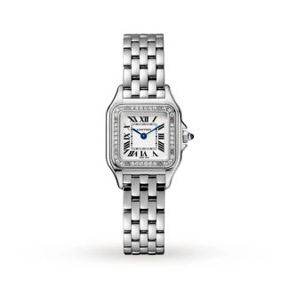 Zegarek Cartier Panthère De Cartier Mały model Mechanizm kwarcowy Stal Diamenty W4PN0007