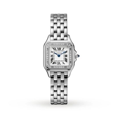 Zegarek Cartier Panthère De Cartier Mały model Mechanizm kwarcowy Stal Diamenty W4PN0007
