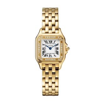 Zegarek Cartier Panthere De Cartier Mały model Mechanizm kwarcowy Żółte złoto Diamenty WJPN0048