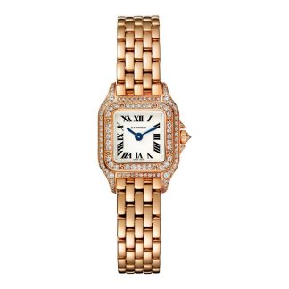 Zegarek Cartier Panthère De Cartier Mini Model Mechanizm kwarcowy Różowe złoto WJPN0045