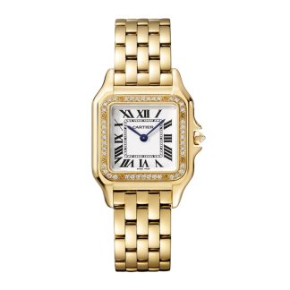 Zegarek Cartier Panthère De Cartier Średni model Mechanizm kwarcowy Żółte złoto Diamenty WJPN0016