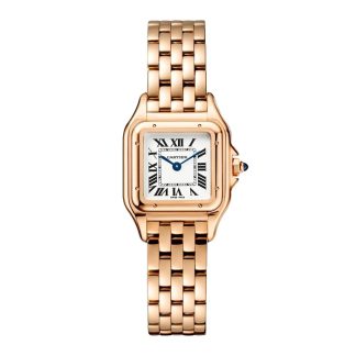 Zegarek Cartier Panthere de Cartier mały model mechanizm kwarcowy Koperta z różowego złota 750/1000 wymiary 23 mm x 30 mm WGPN0049