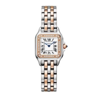 Zegarek Cartier Panthere de Cartier mały model mechanizm kwarcowy Koperta z różowego złota i stali W3PN0014