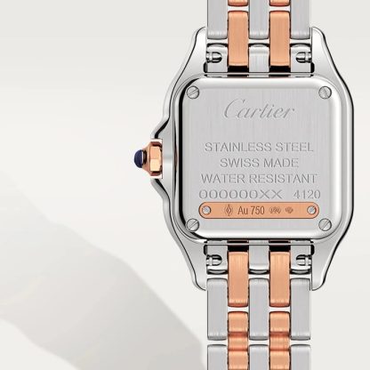 Zegarek Cartier Panthere de Cartier mały model mechanizm kwarcowy Koperta z różowego złota i stali W3PN0014 - obrazek 5