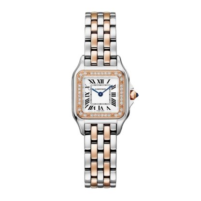 Zegarek Cartier Panthere de Cartier mały model mechanizm kwarcowy Koperta z różowego złota i stali W3PN0014