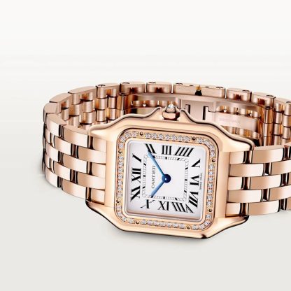Zegarek Cartier Panthere de Cartier średni model kwarcowy Koperta w kolorze różowego złota WJPN0088 - obrazek 3