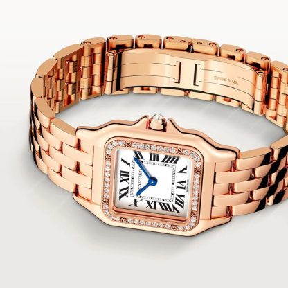 Zegarek Cartier Panthere de Cartier średni model kwarcowy Koperta w kolorze różowego złota WJPN0088 - obrazek 4