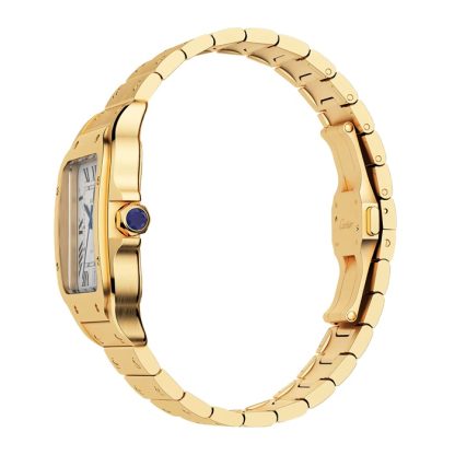 Zegarek Cartier Santos De Cartier Duży model Automatyczny mechanizm Żółte złoto Wymienne metalowe i skórzane bransoletki WGSA0029 - obrazek 5