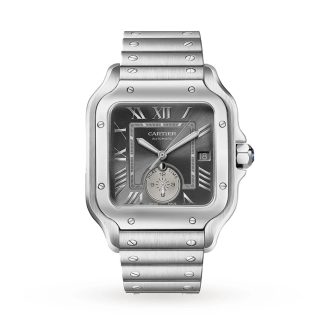Zegarek Cartier Santos De Cartier Duży model Mechaniczny mechanizm z automatycznym nakręcaniem Stal WSSA0076