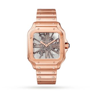Zegarek Cartier Santos De Cartier Duży model Ręczne nakręcanie Różowe złoto WHSA0016