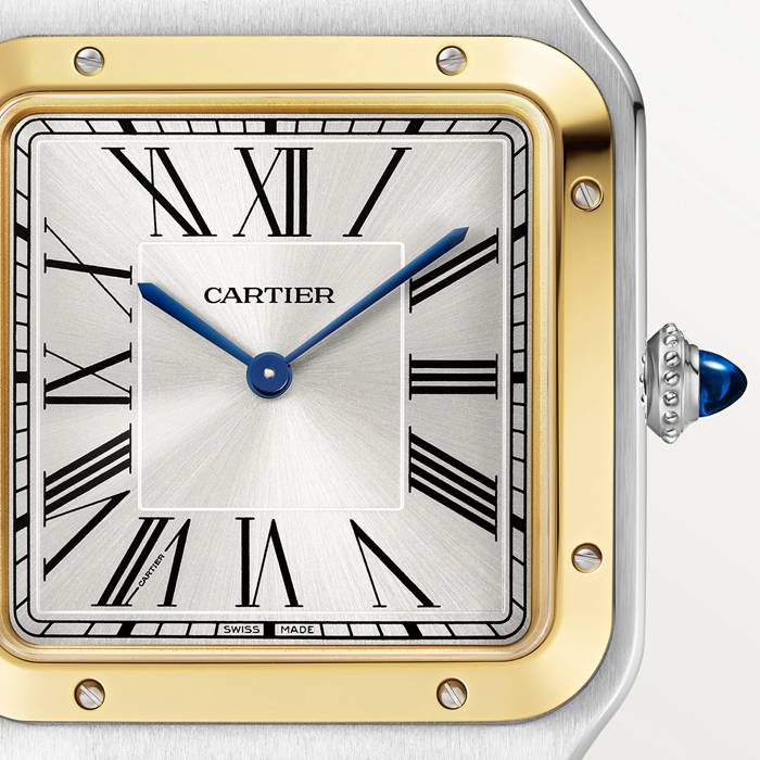 Zegarek Cartier Santos Dumont Extra-Large Model Ręczne nakręcanie Żółte złoto Stal W2SA0034 - obrazek 2