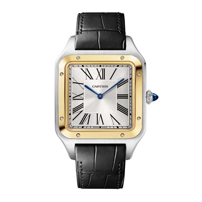 Zegarek Cartier Santos Dumont Extra-Large Model Ręczne nakręcanie Żółte złoto Stal W2SA0034