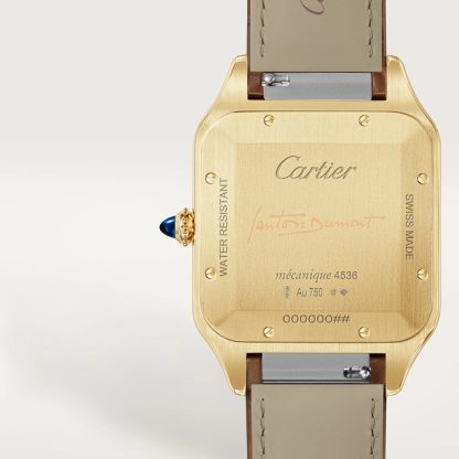Zegarek Cartier Santos Dumont Extra-Large Model Ręczne nakręcanie Żółte złoto WGSA0111 - obrazek 2