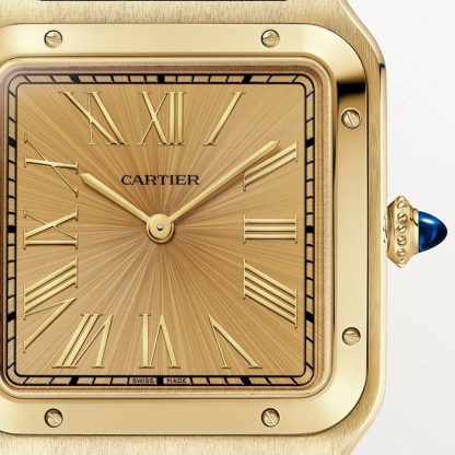 Zegarek Cartier Santos Dumont Extra-Large Model Ręczne nakręcanie Żółte złoto WGSA0111 - obrazek 3