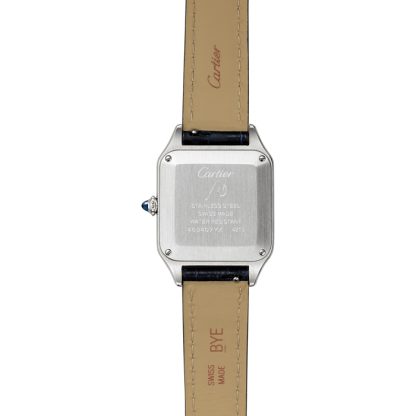 Zegarek Cartier Santos-Dumont Mały model Mechanizm kwarcowy Stal Skóra WSSA0086 - obrazek 2