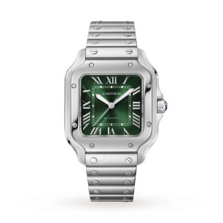 Zegarek Cartier Santos de Cartier Średni Model Stalowy Automatyczny Wymienny Skórzany Pasek WSSA0061