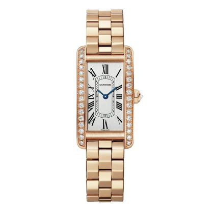 Zegarek Cartier Tank Américaine Mały model Mechanizm kwarcowy Różowe złoto WJTA0056