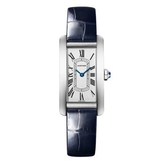 Zegarek Cartier Tank Américaine Mały model Mechanizm kwarcowy Stalowa skóra WSTA0082