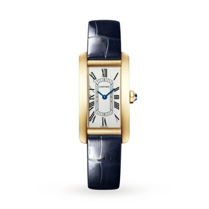 Zegarek Cartier Tank Américaine Mały model Mechanizm kwarcowy Żółte złoto WGTA0299