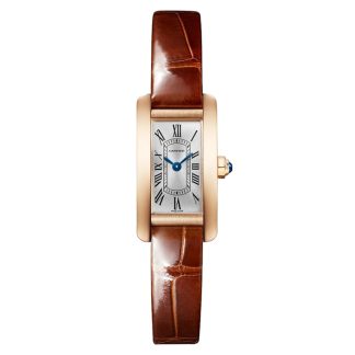 Zegarek Cartier Tank Americaine Mini Model Mechanizm kwarcowy Koperta w kolorze różowego złota WGTA0341