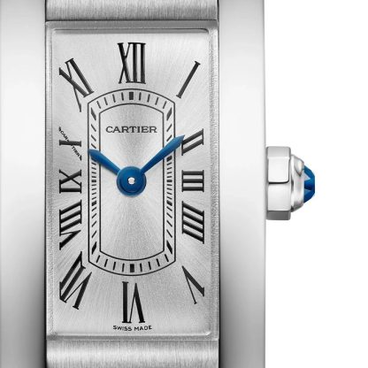 Zegarek Cartier Tank Américaine Mini Model Mechanizm kwarcowy Stal Skóra WSTA0116 - obrazek 2