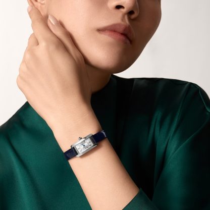 Zegarek Cartier Tank Américaine Mini Model Mechanizm kwarcowy Stal Skóra WSTA0116 - obrazek 3