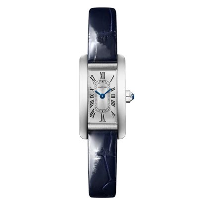 Zegarek Cartier Tank Américaine Mini Model Mechanizm kwarcowy Stal Skóra WSTA0116