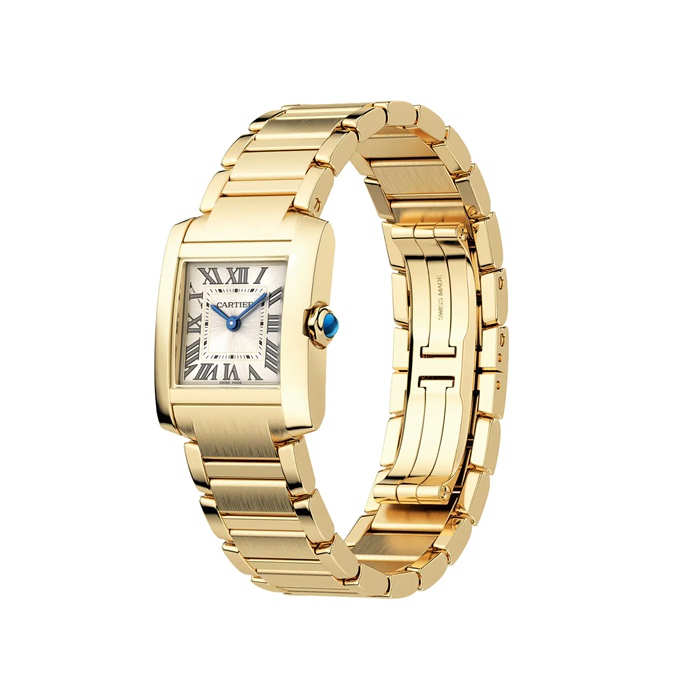 Zegarek Cartier Tank Francaise Mały model Mechanizm kwarcowy 18-karatowe żółte złoto Koperta WGTA0344 - obrazek 2