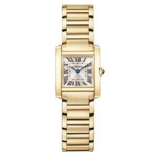 Zegarek Cartier Tank Francaise Mały model Mechanizm kwarcowy 18-karatowe żółte złoto Koperta WGTA0344
