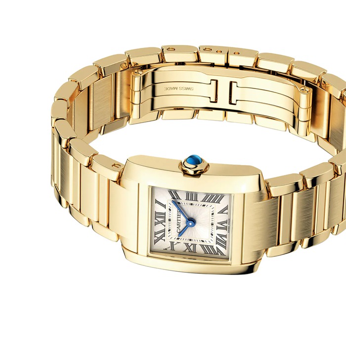 Zegarek Cartier Tank Francaise Mały model Mechanizm kwarcowy 18-karatowe żółte złoto Koperta WGTA0344 - obrazek 5