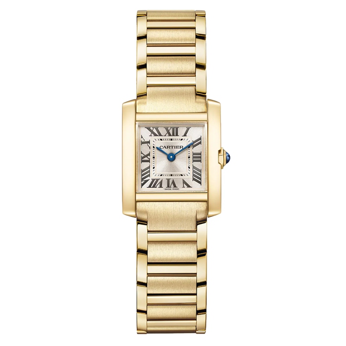 Zegarek Cartier Tank Francaise Mały model Mechanizm kwarcowy 18-karatowe żółte złoto Koperta WGTA0344