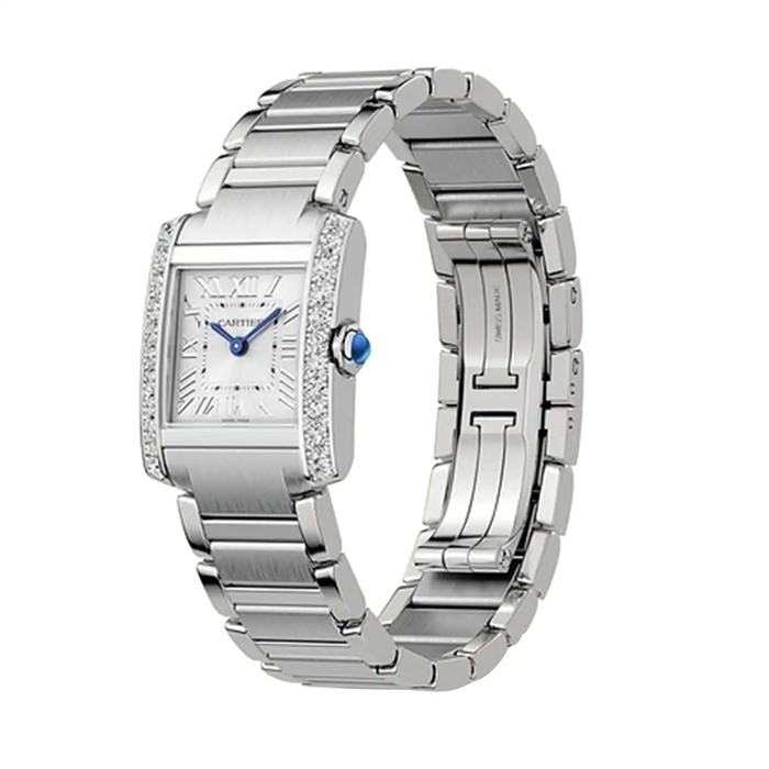 Zegarek Cartier Tank Francaise mały model z mechanizmem kwarcowym W4TA0020 - obrazek 2