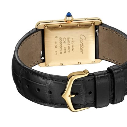 Zegarek Cartier Tank Louis Cartier Duży model Mechaniczny mechanizm z ręcznie nakręcaną kopertą z żółtego złota WGTA0091 - obrazek 3