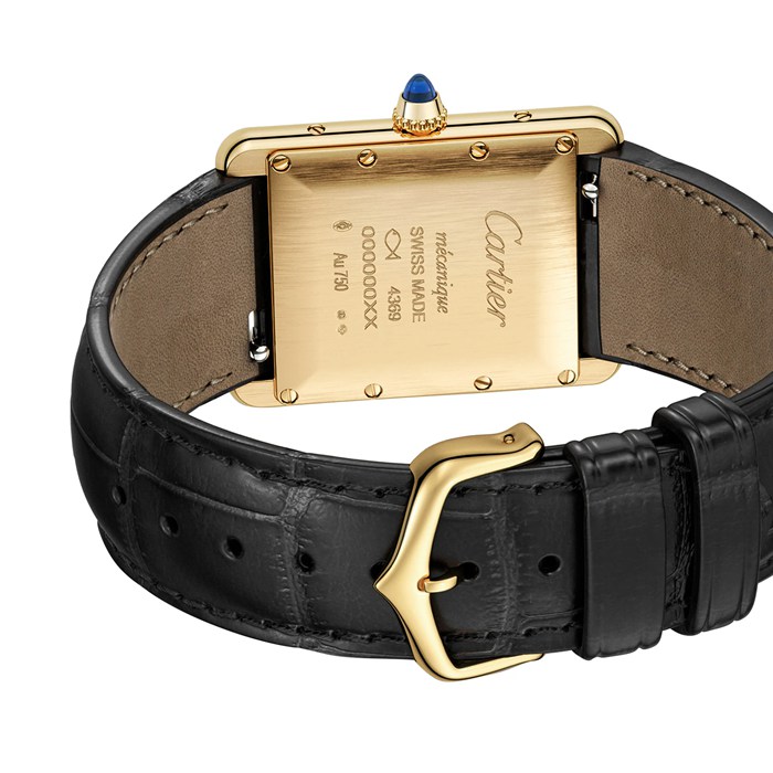 Zegarek Cartier Tank Louis Cartier Duży model Mechaniczny mechanizm z ręcznie nakręcaną kopertą z żółtego złota WGTA0091 - obrazek 3
