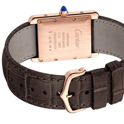 Zegarek Cartier Tank Louis Cartier Duży model produkcji Mechaniczny mechanizm z ręcznym nakręcaniem WGTA0011 - obrazek 4
