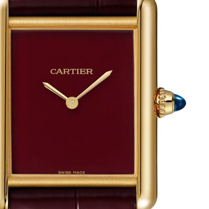 Zegarek Cartier Tank Louis Cartier duży model Mechaniczny mechanizm produkcji z ręcznym nakręcaniem WGTA0190 - obrazek 2