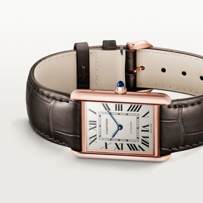 Zegarek Cartier Tank Louis Cartier duży model mechaniczny z automatycznym nakręcaniem WGTA0346 - obrazek 4