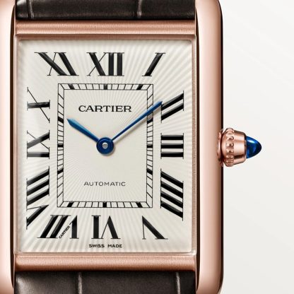 Zegarek Cartier Tank Louis Cartier duży model mechaniczny z automatycznym nakręcaniem WGTA0346 - obrazek 5