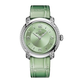 Zegarek damski Breitling Lady Premier 36 mm Zielony A10310671L1P1
