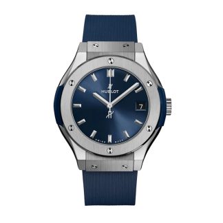 Zegarek damski Hublot Classic Fusion Titanium Blue 33 mm 581.NX.7170.RX