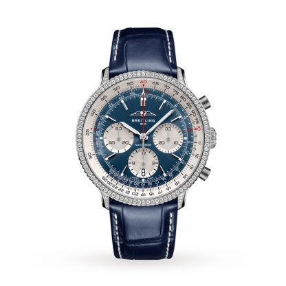 Zegarek męski Breitling Navitimer Chronograph 41 mm z niebieską tarczą i białymi oczami AB0139631C1P1
