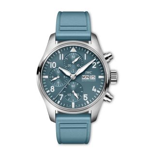 Zegarek męski IWC Pilot Miramar Top Gun Automatic 41 mm z niebieskim gumowym paskiem IW388117