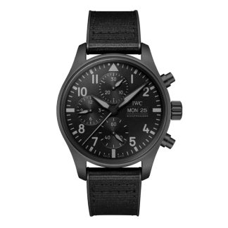 Zegarek męski IWC Pilot's Chronograph Top Gun Ceratanium 41 mm Czarny IW388106
