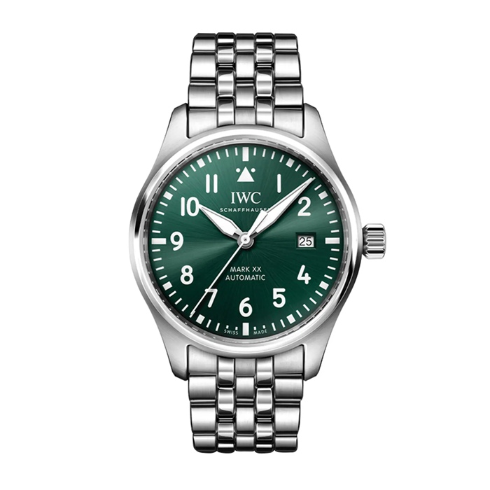 Zegarek męski IWC Pilot's Mark XX 40 mm Zielony IW328206