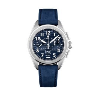 Zegarek męski Zenith Pilot Automatic 42,5 mm Niebieski 2 paski 03.4000.3652/51.I003