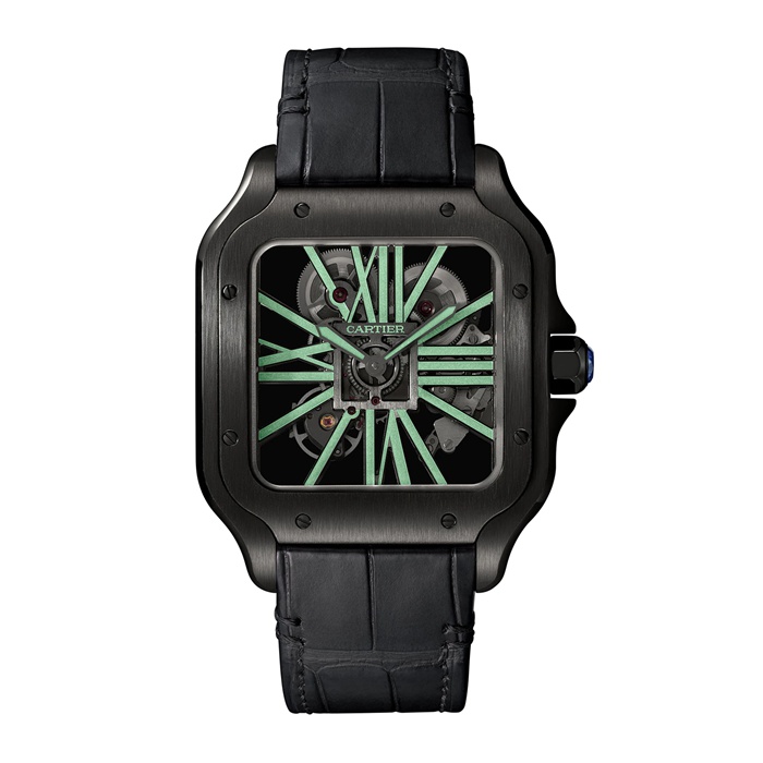 Zegarek szkieletowy Cartier Santos De Cartier WHSA0009 - obrazek 2