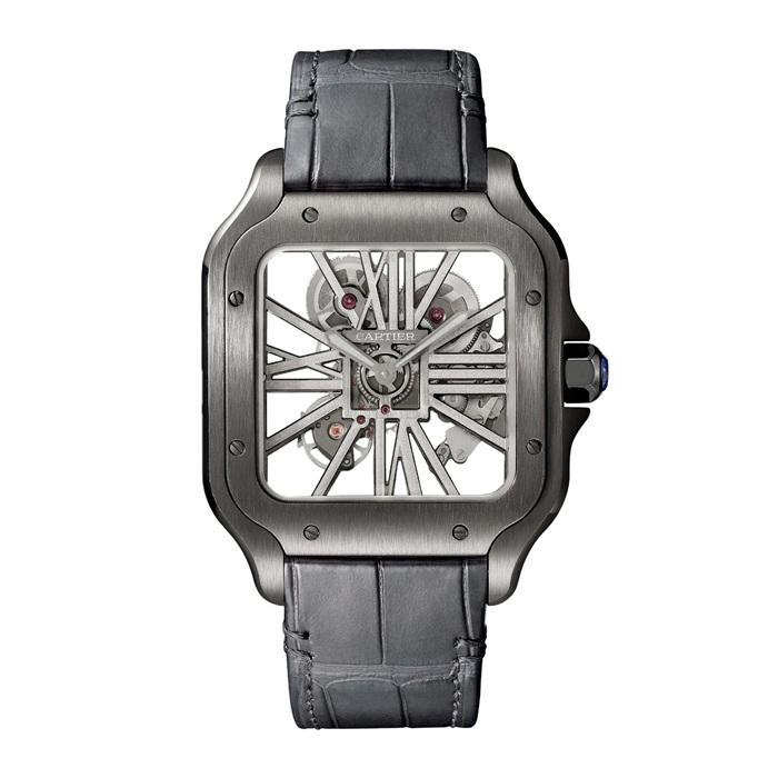 Zegarek szkieletowy Cartier Santos De Cartier WHSA0009